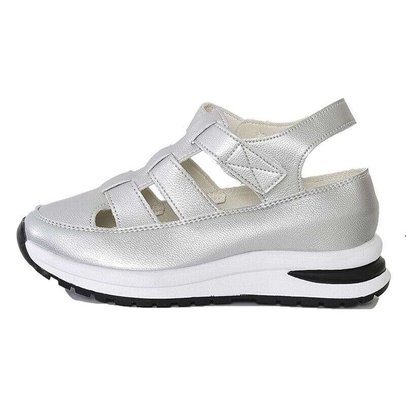 Chic White Velcro Sandals for Summer! Soft and Cushi oned Sole, Fashion - Forward Look. Versatile Enough for Both Beach and City Adventures. Adjust to