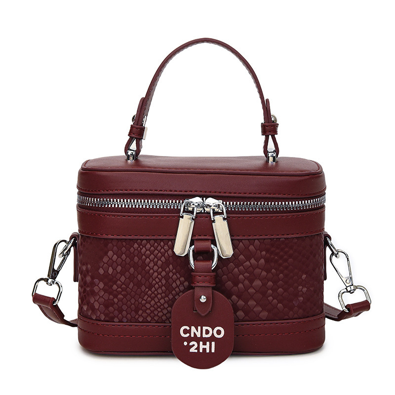 New Free Delivery Designer Shoes By 2025 High End Box Handbag With Women's Western Style Trendy Glitter Splicing Single Shoulder Versatile Crossb