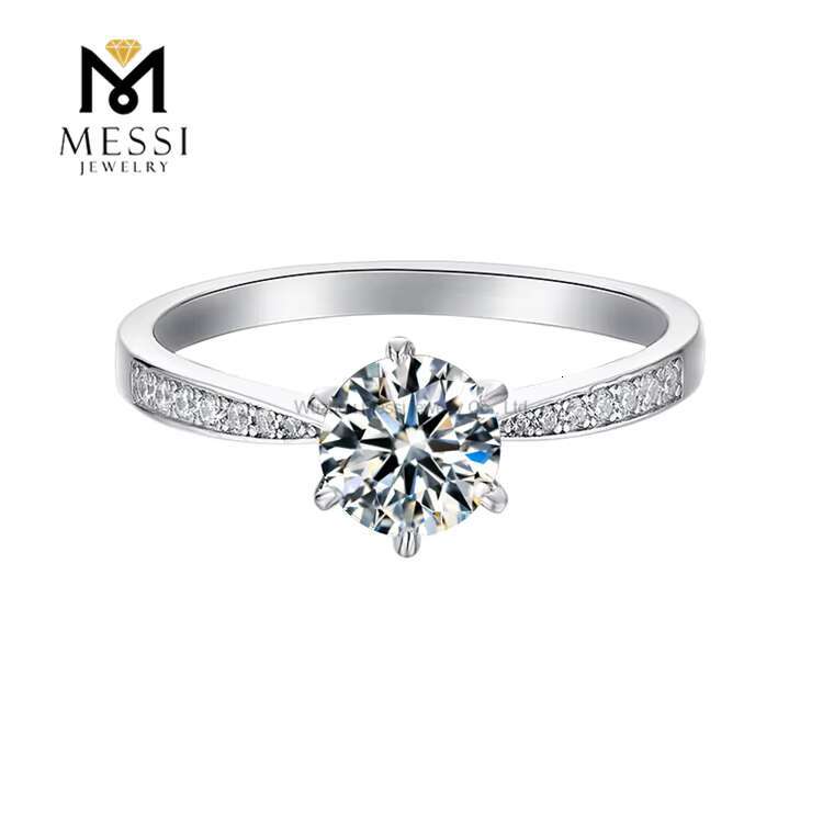 New Moissanite Diamond Silver Jewellery 925 Sterling Silver Moissanite Ring