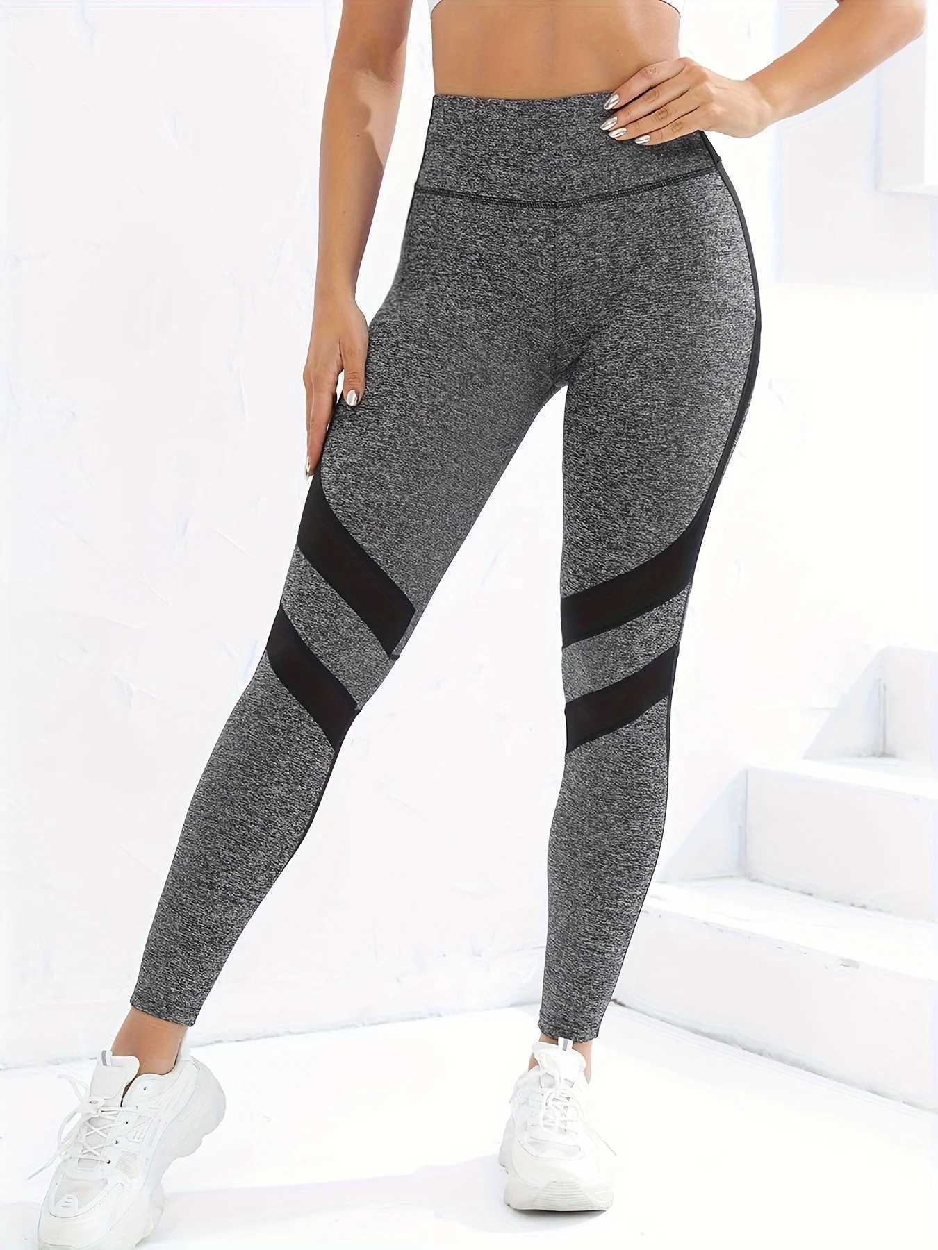 Womens colorful high waist yoga fitness legs stretching running exercise fitness legsC250425