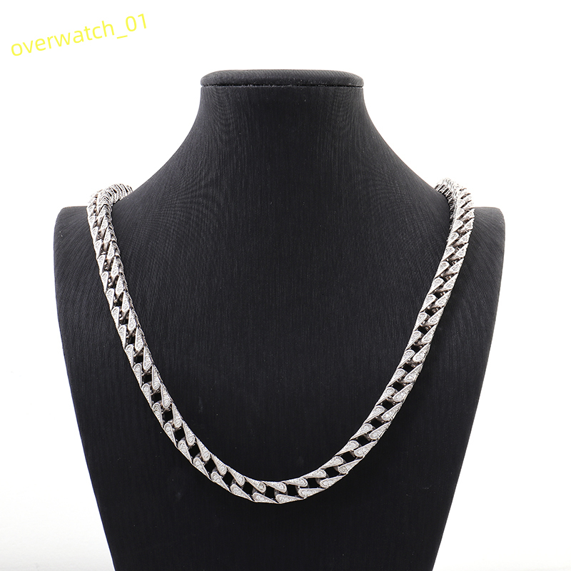 Provence Hip Hop Bling Rapper Jewelry VVS Moissanite Necklace Iced Out Gold Cuban Link Chain
