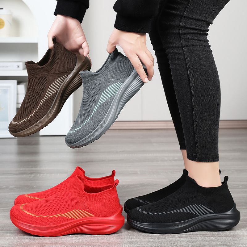 Spring And Summer Women S New Style Flyknit Lightweight Soft Soled Sports Breathable One Step Socks Running Shoes Ddmysaturn Ddmysaturn