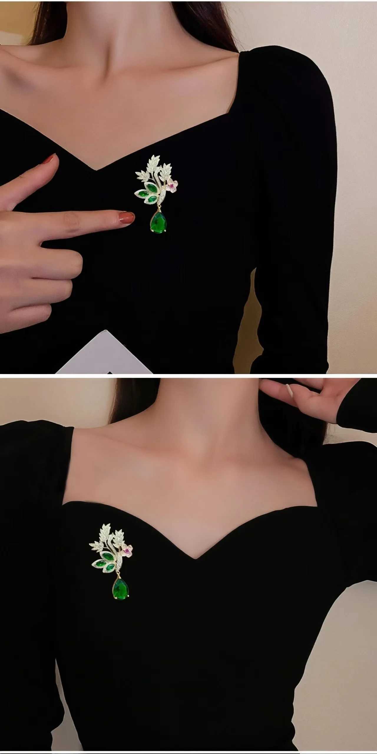 Fashion Bouquet Wheat Brooches For Women Flowers Plants Crystal Pendant Creative Pin Set Clothing Jewelry Accessories J251125