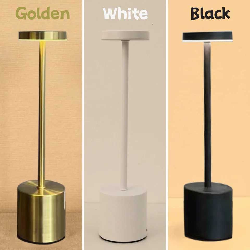 Metal Table Lamp Writing Lamp Bedside Creative Ambient Lights Bar Outdoor Decoration LED Rechargeable Touch Night Lightings 2024M251125