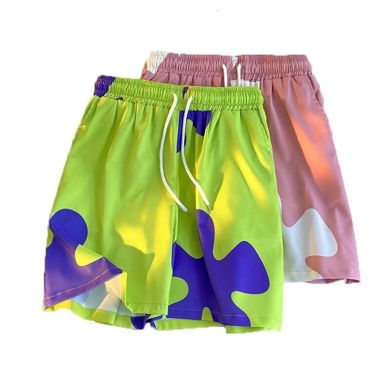 Pai Daxing's matching shorts, men's summer loose sleeping sponge baby casual pants, couple's vacation beach pants