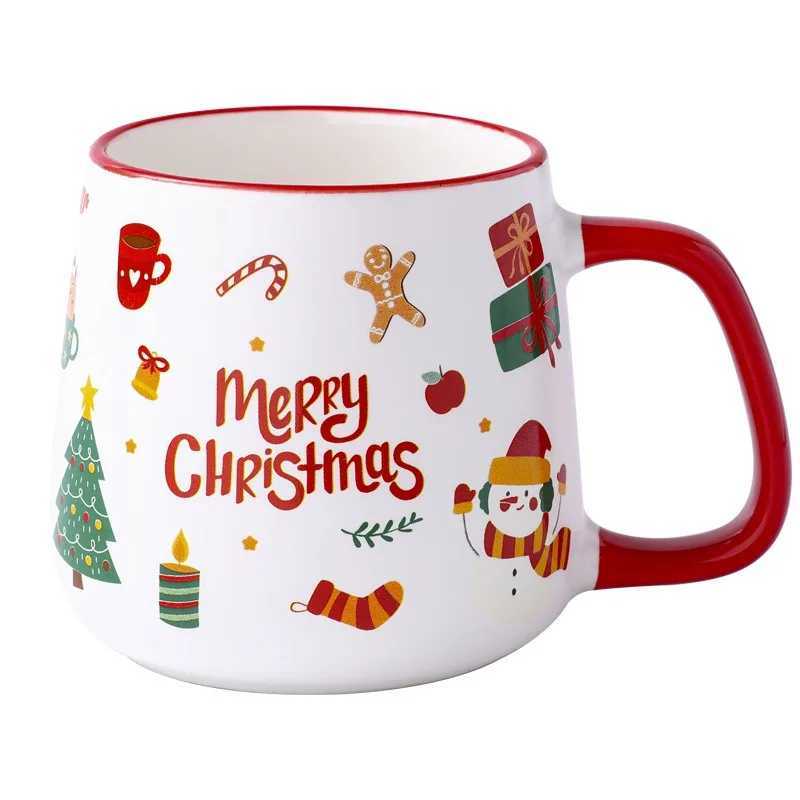 1PC Cute Christmas Gift Mug Cartoon High Value Ceramic Cup Holiday Souvenir Holiday Home Furnishings Gift Accessories Y251125