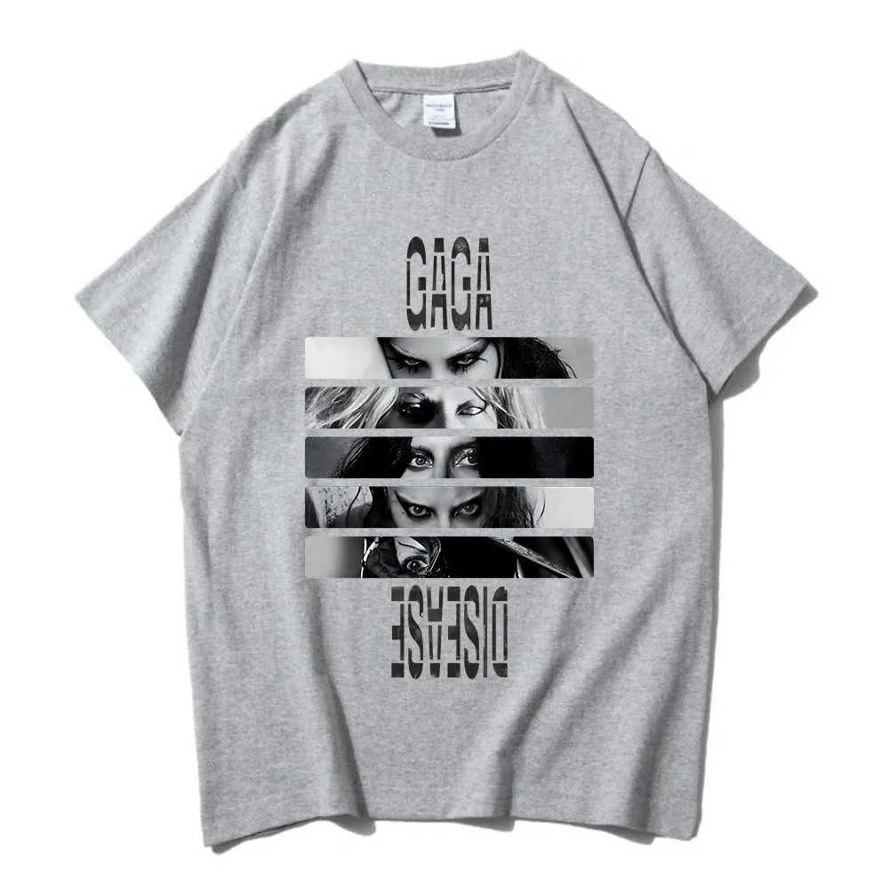 Lady Gaga Disease Printing T-shirt Mens/Womens Casual Short Sleeve Summer Spring T-shirt Ropa Hombre Street Clothing T-shirt W250425
