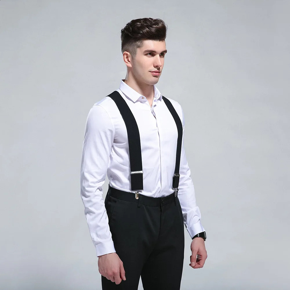 Pants Suspenders for Men Hangers Leather Pants Holder Suspenders Heavy Duty Men XBD02 250425