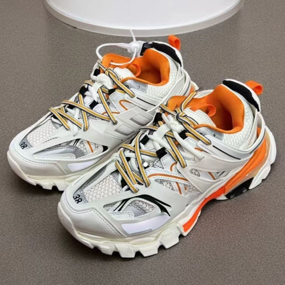 Track led trainer Light 3 3.0 Triple Sneakers 7.5 7.0 Runner Men Women Grey Blue Gomma Leather Beige Black Pink Trainer Nylon Printed Platform for Trainers Shoe