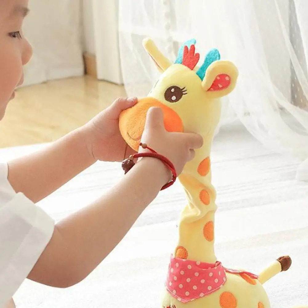 Dancing Talking Giraffe Plush Toy Rechargeable Musical Educational Doll with Lights Interactive Baby Gift for Travel Party 251125 - view 4