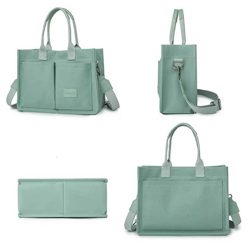 Womens Bag Large Capacity Canvas Bag For Women Handbag Tote Bag Multiple Outer Pocket Womens Shoulder Bag ShoppingT251125