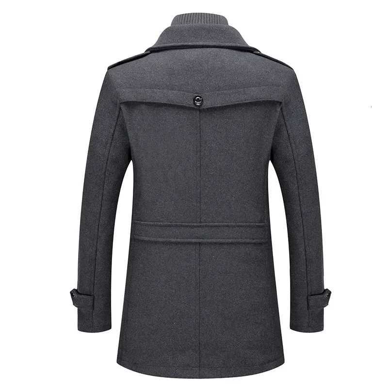 New Winter Men Cashmere Trench Coats Business Overcoats Man Woolen Blends Long Jackets Quality Male Casual Trench Coats Size 6XLT251125
