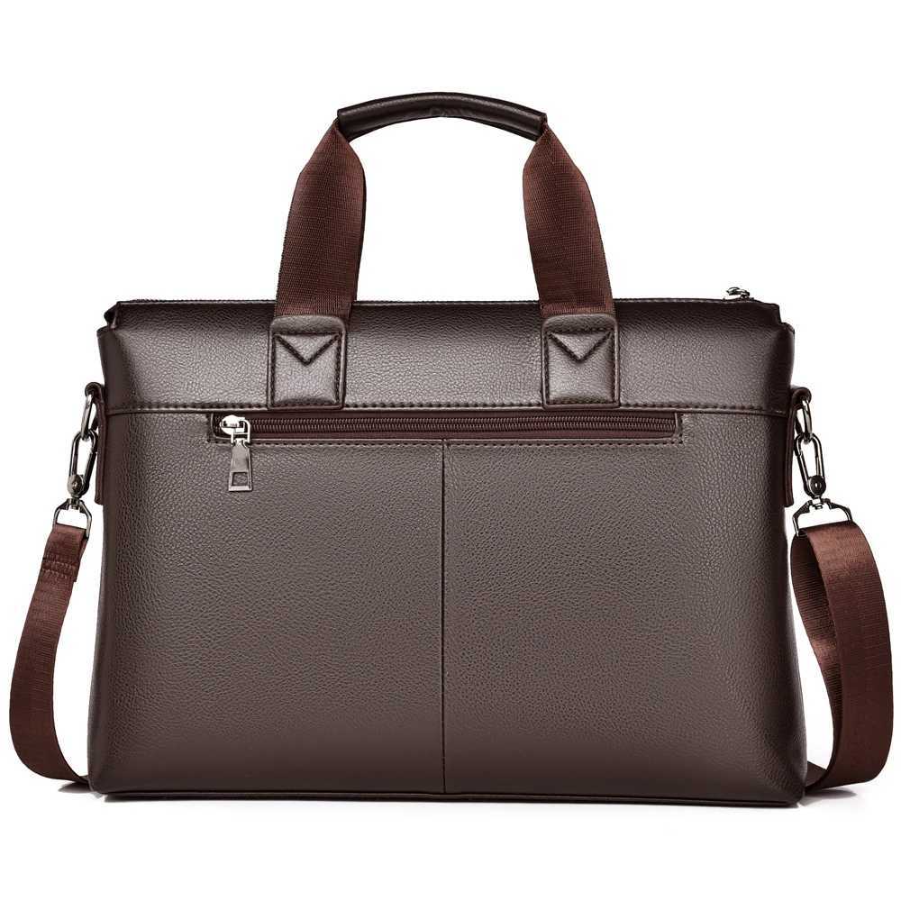 2024 New Brand Men Briefcase Bag High Quality Business PU Leather Shoulder Messenger Bags Office Handbag A4 Document Laptop BagT251125
