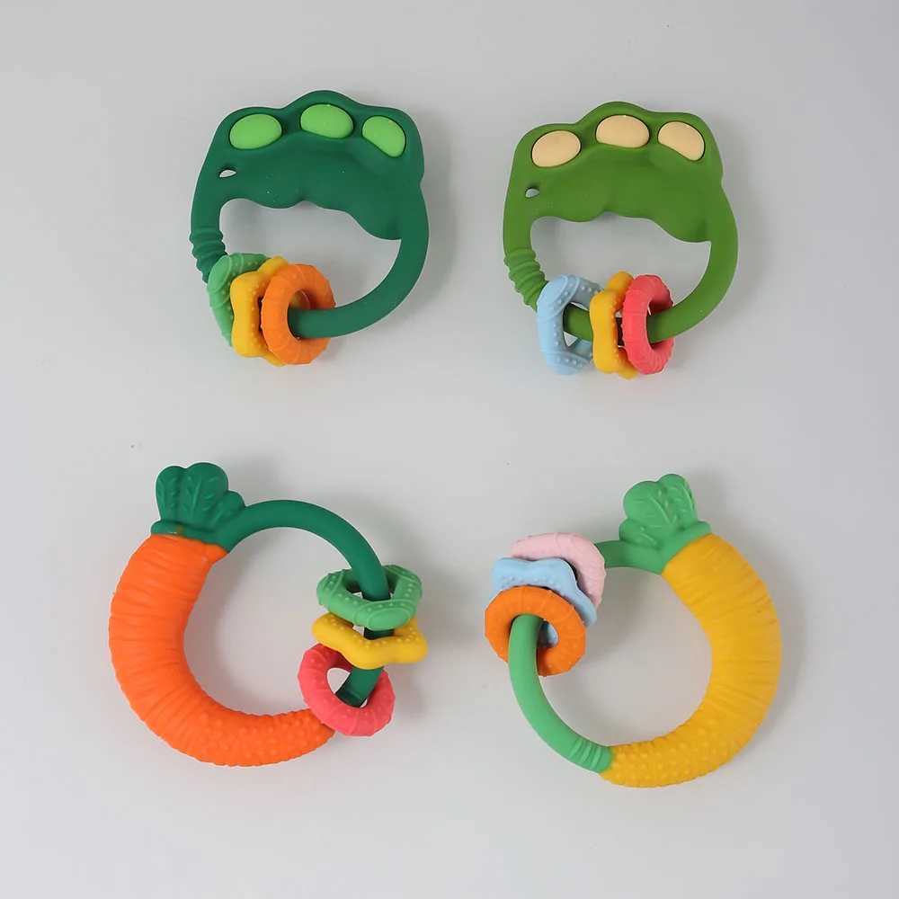 2025 Soft Silicone Carrot Teether perfect Baby Shower Gift teething Relief Safe Cute Chewing Toy for Infants BPA-Free Silicone G251125