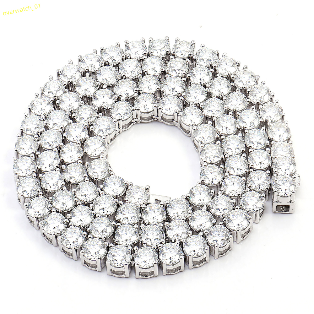 Fine Jewelry Moissanite Tennis Link 925silver Necklace 2mm 3mm 4mm 5mm 6mm GRA Authentication Diamond Hiphop Style Bracelet