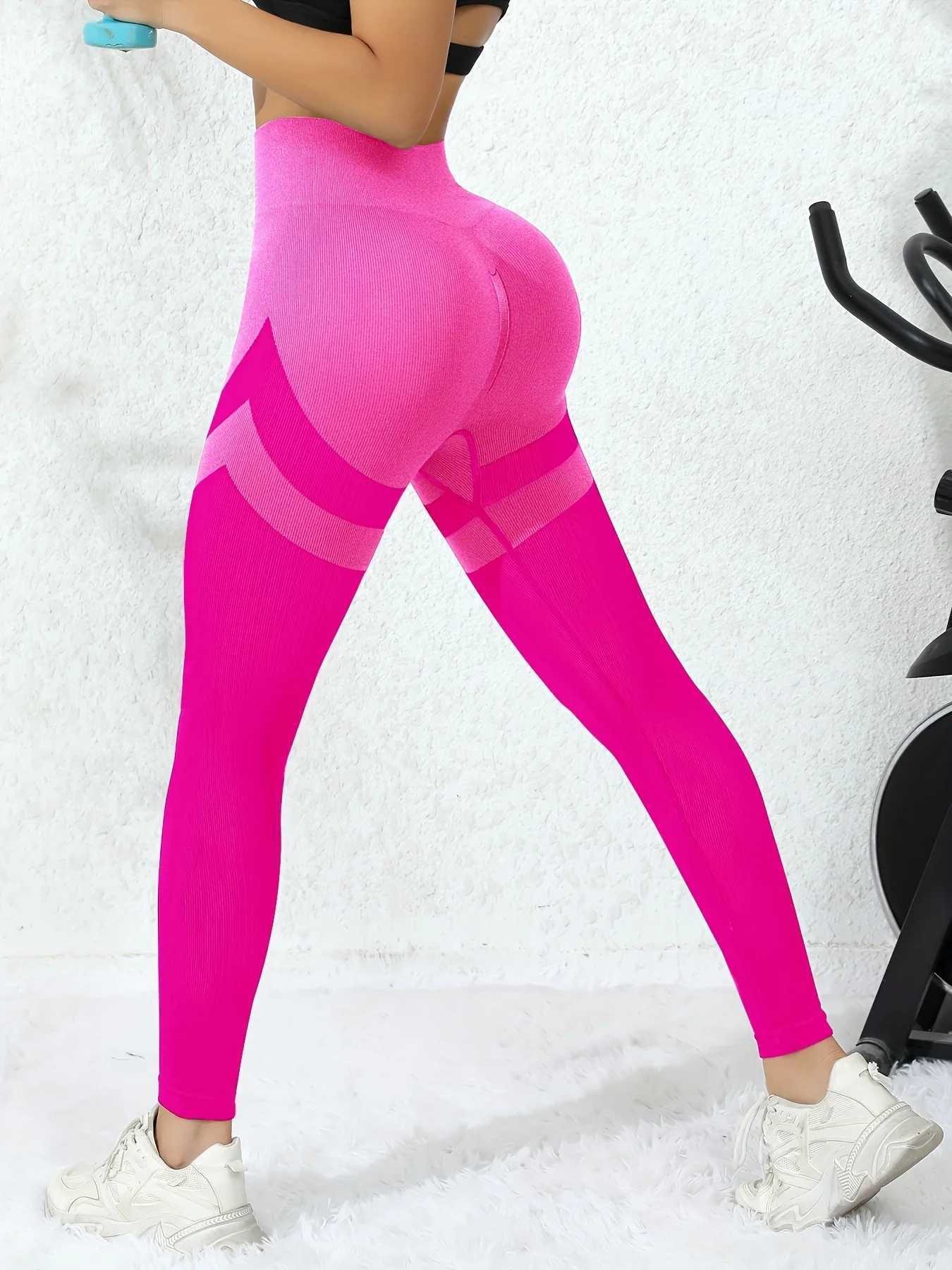 Womens seamless leg twisting exercise leg womens hip lifting tight gym waist yoga pantsC250425