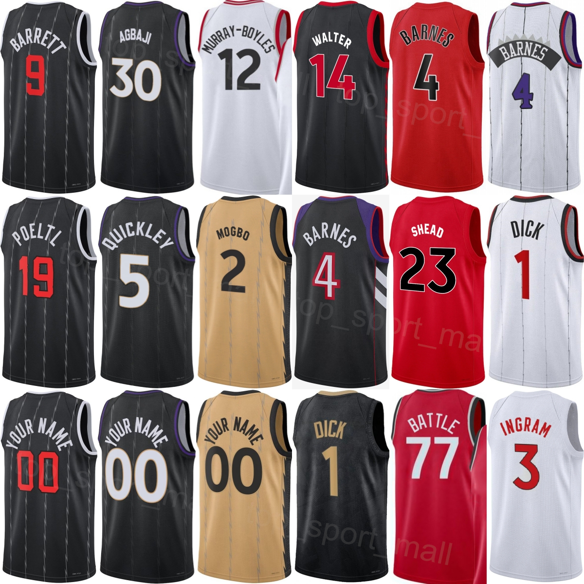 Print Basketball Gradey Dick Jerseys 1 City 2026 Jamal Shead 23 Jamison Battle 77 Walter 14 Ochai Agbaji 30 Jonathan Mogbo 2 Garrett Temple 17 Shirt Woman Man Kids