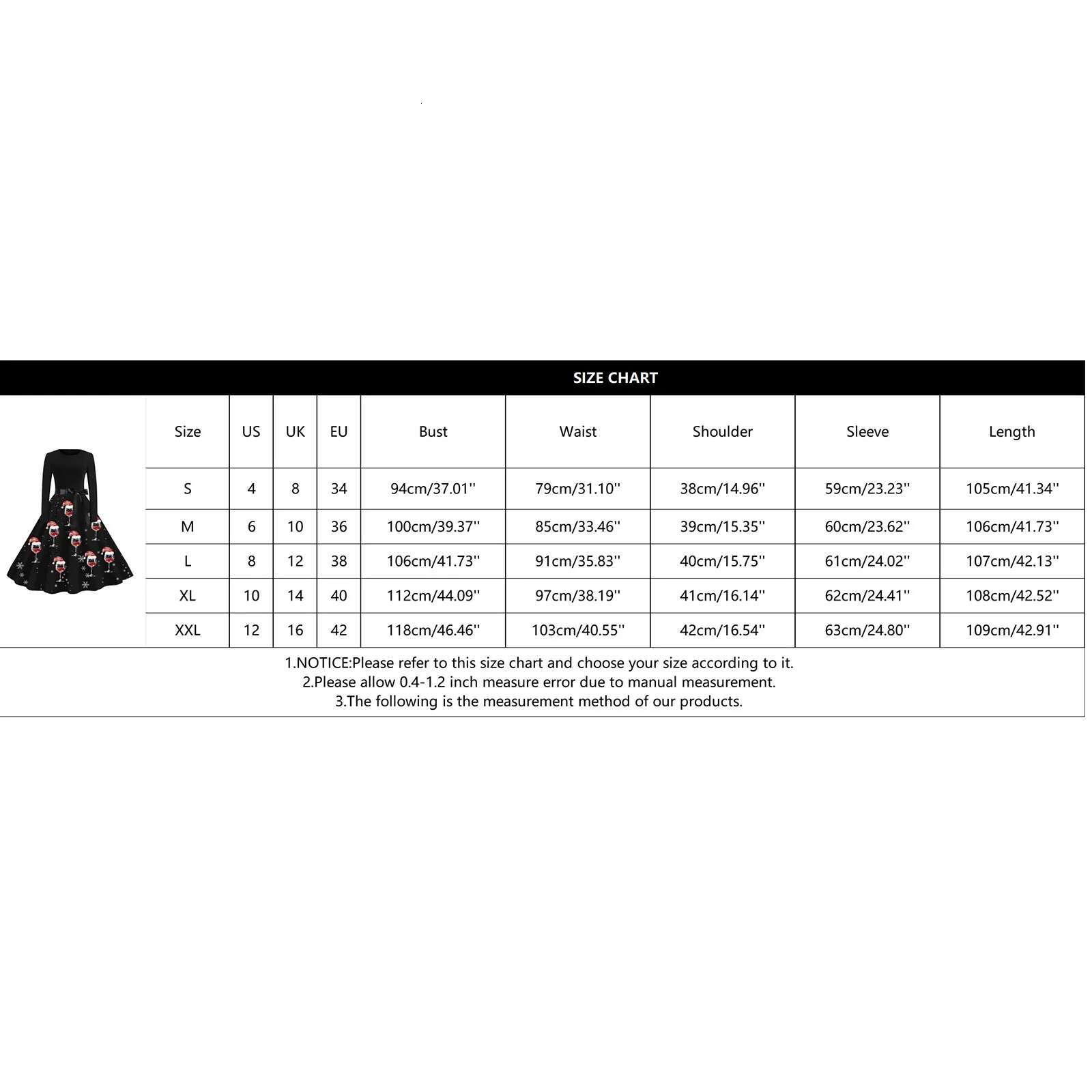 Dongdumaoyi Winter Christmas Dresses Women S Vintage Robe Swing Pinup Elegant Party Dress Long Sleeve Casual Print Black Vestido