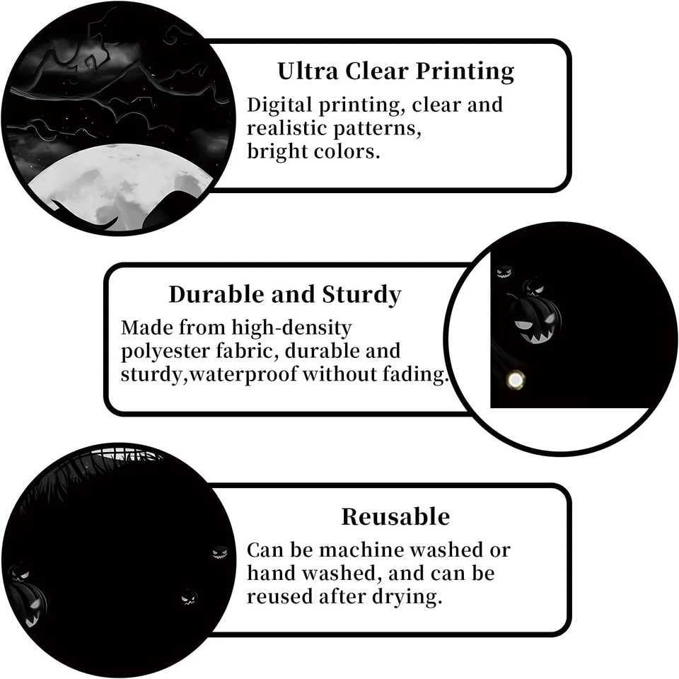 VIKAMA Christmas Tapestry Santa Claus reindeer unicorn panoramic design Living room lobby Childrens room decorationM251125