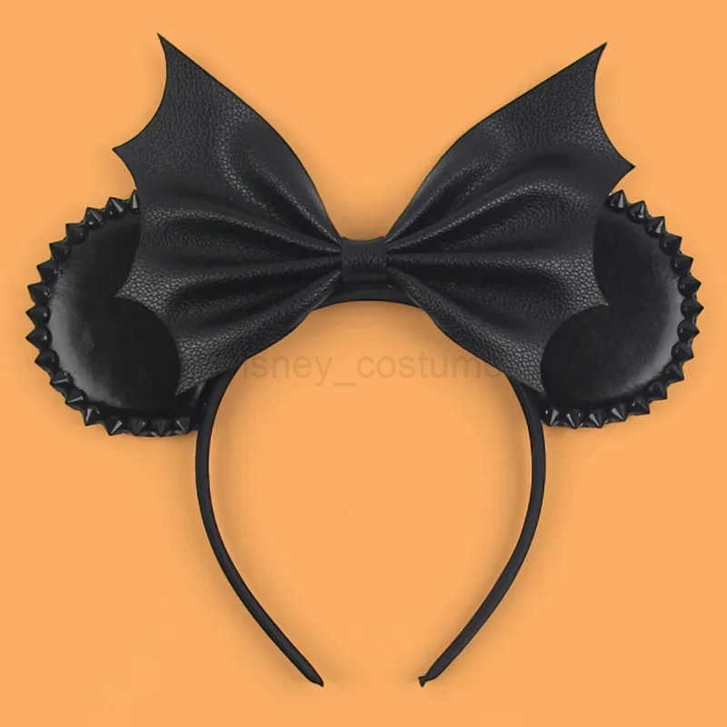 Disney Bat Skull Ear Headband Adult Children Role Play Halloween Witch Hair Girl Ghost Bow Party Hair Accessories X250425
