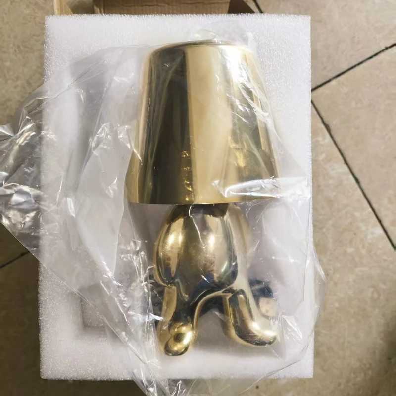 LED Little Golden Man Table Lamp Minimalist USB Bedroom Bedside Table Light Nordic Personality Luxury Design Room DecorationM251125