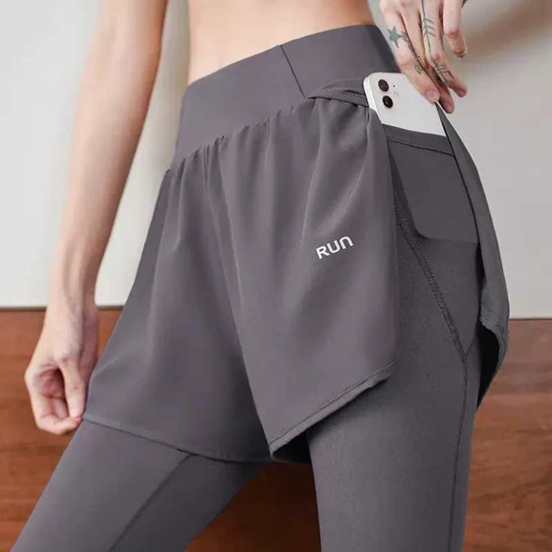 Womens running legs with pockets elastic waistband exercise yoga pants cycling training gym pants fitness pantsC250425