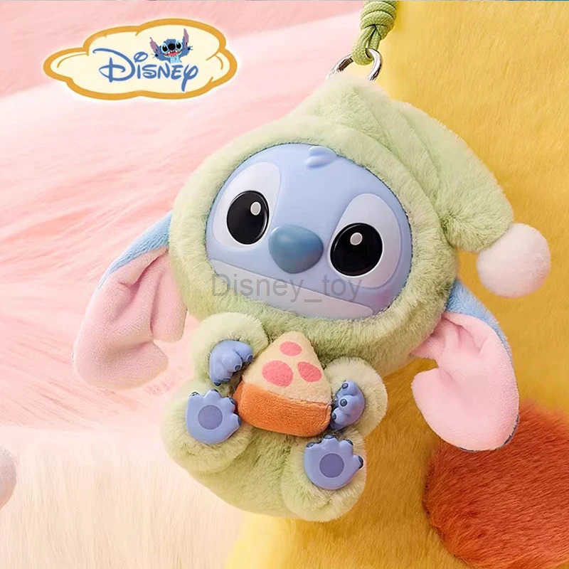 Disney New Disney Sewing Eating Blind Box Sleep Series Vinyl Blind Box Pendant Cute Lilo Stitch Doll Mystery Box Toy Plush Holiday Gift Y250425