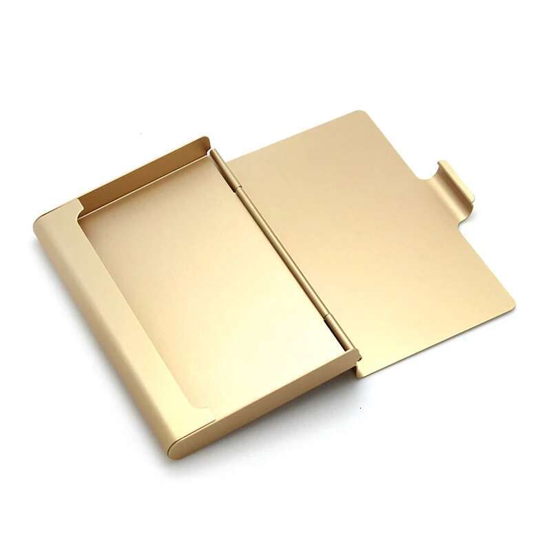 Creative Business Case Aluminum Alloy Bank Credit ID Name Metal Box Cover Card Holder Men Wallet
