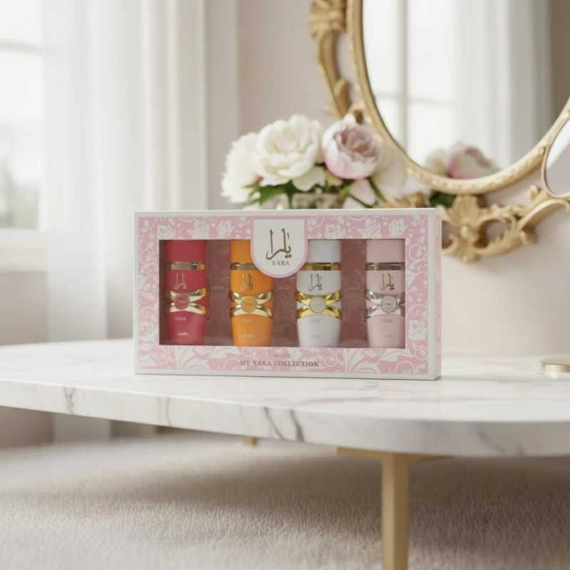 Yara Womens Perfume Gift Set 425ml Floral Fruity Gourmand Long Lasting Eau De Parfum with Vanilla Musk Amber Jasmine C251125