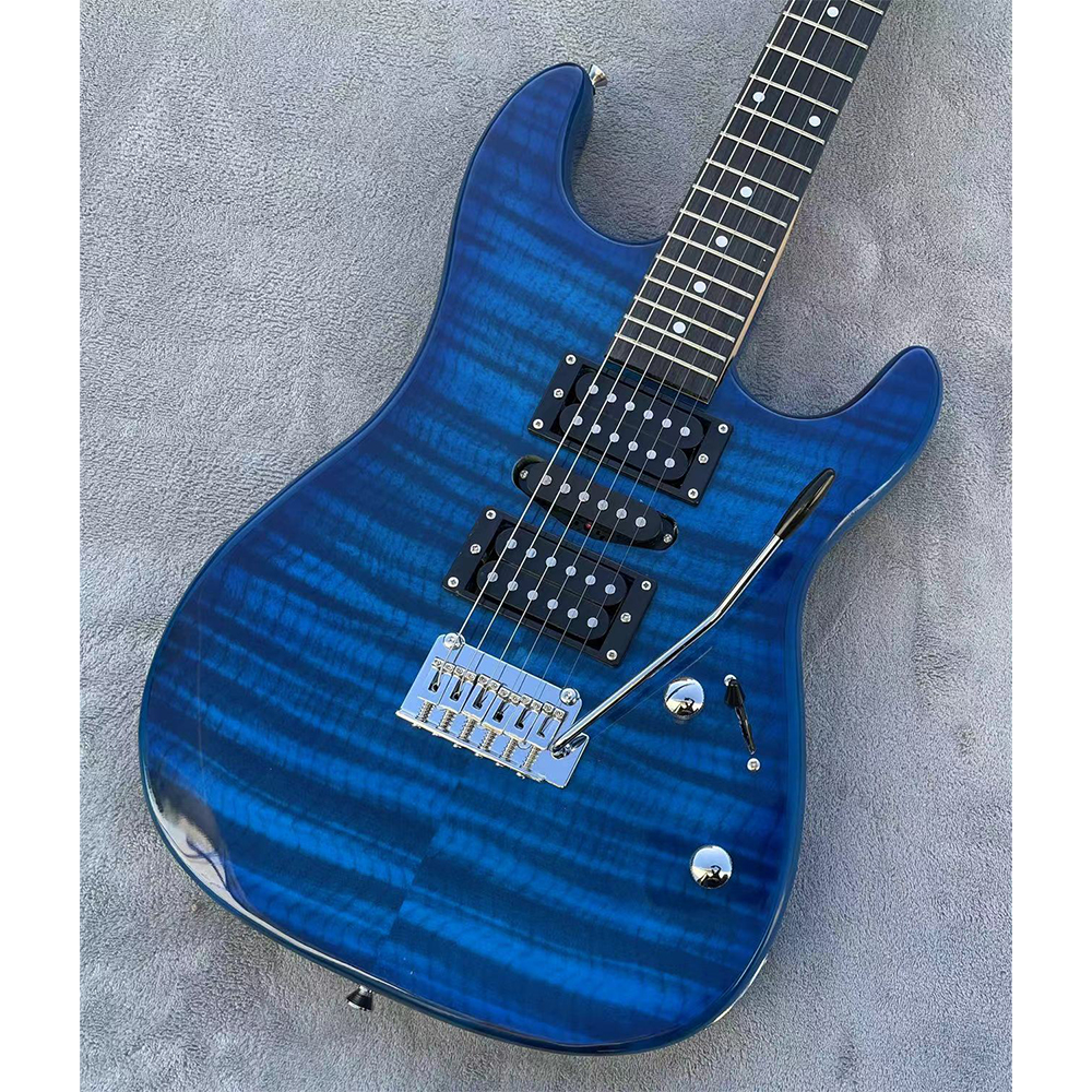 OEM 6 Strings Electric Guitar Set of Strings Guitarra Tremolo Beautiful Design & Top Glossy Finished with Soft Bag Belt