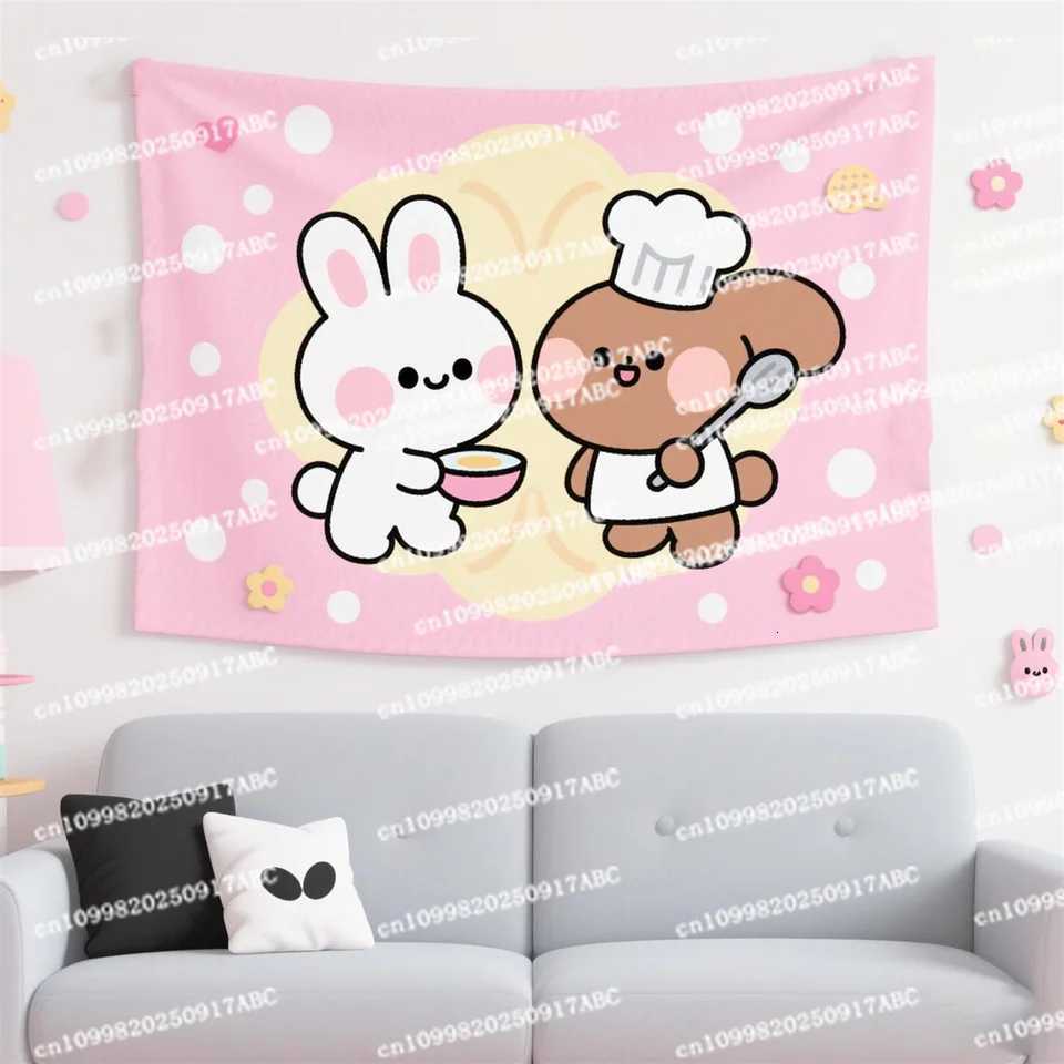 Sugarbunnies Anime Print Large Tapestry Wall Hanging Hippie Wall Tapestry Decor Living Room Bedroom Home Decor Home TapestryM251125