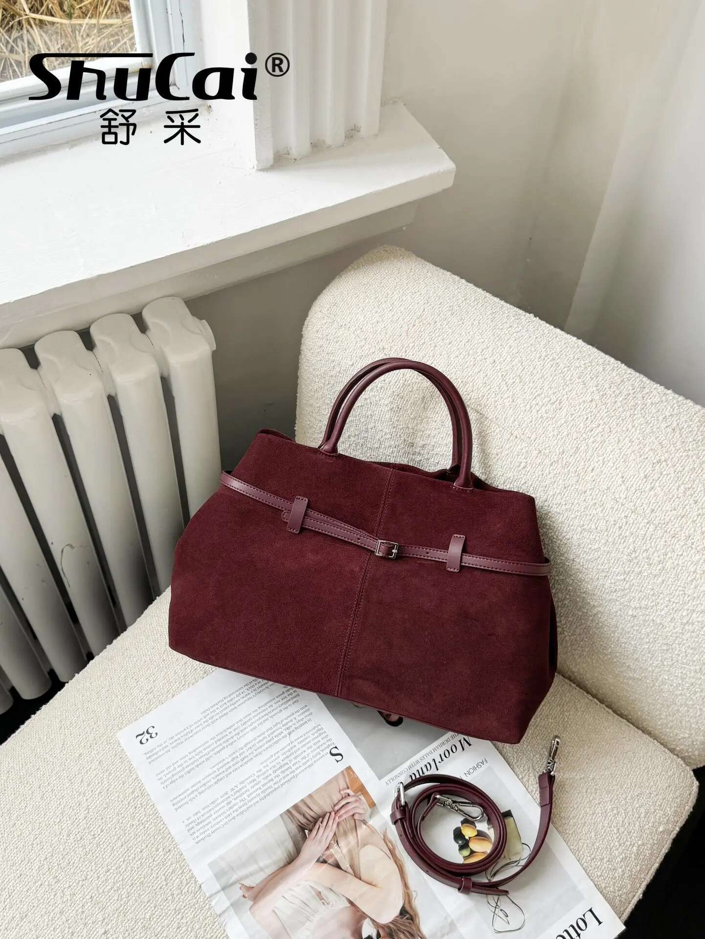 Suede Leather Fashion Women Tote Designer Brand Shoulder Corss Ladies Coffe Bag For Woman Handbag Female Brown Black