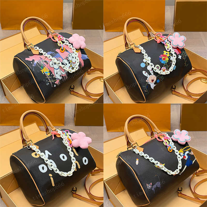 Designer bag Genuine leather Shoulder bag Quick Purse Boston Tote Designer Mini Pillow Handbag High Quality Womens Crossbody Messenger Bag Classic Floral Make bagS