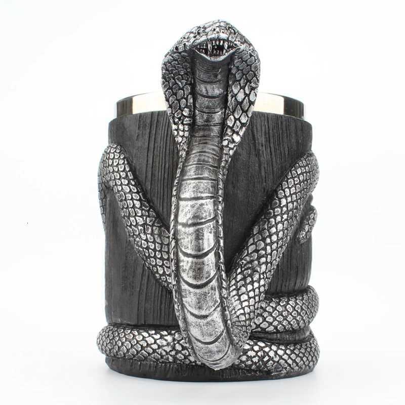 304 Stainless Steel Liner Resin Cobra Mug 3D Snake Beer Coffee Milk Drink Water Tea Mugs Cool Animal Geeks Boyfriend Gothic Gift Y251125