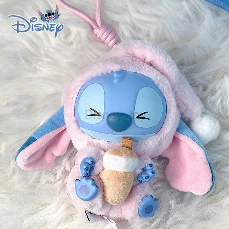 Disney New Disney Sewing Eating Blind Box Sleep Series Vinyl Blind Box Pendant Cute Lilo Stitch Doll Mystery Box Toy Plush Holiday Gift Y250425