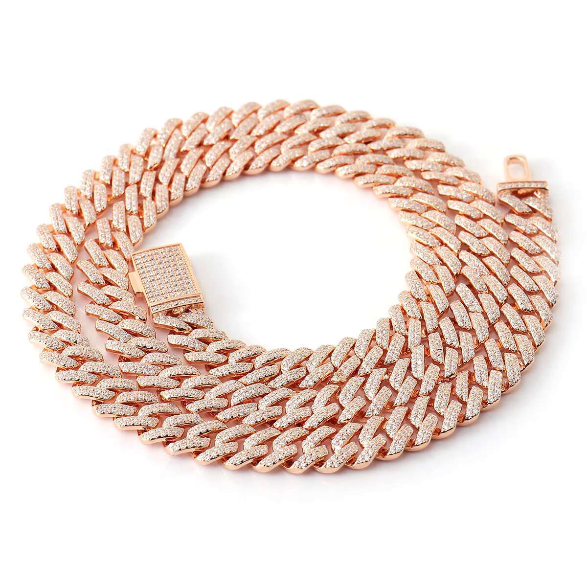 10mm 12mm Real 18k Gold Cuban Chain Link Customized Moissanite Diamond Hip Hop Jewelry Necklace with GRA Certified Bracelet