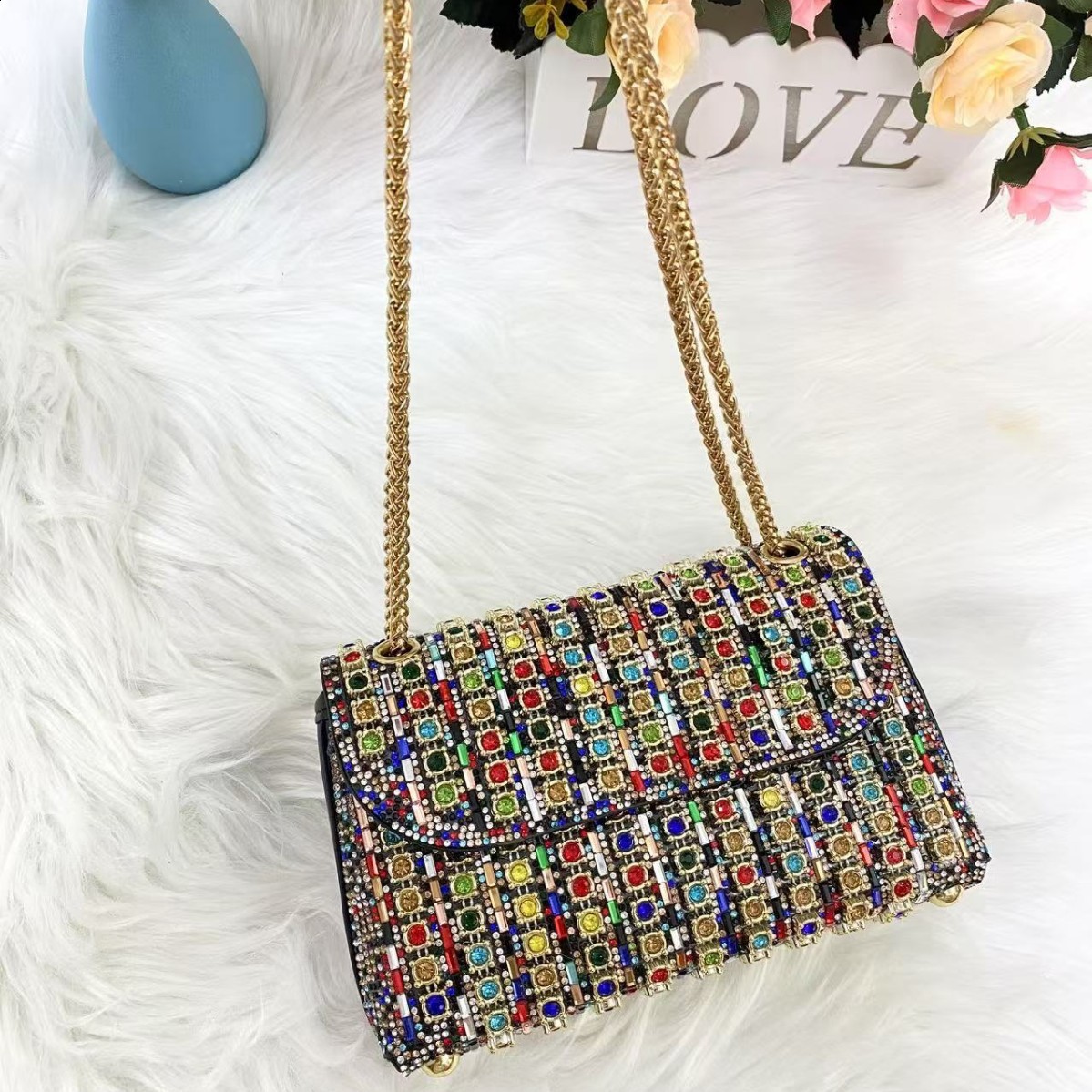 Fashion Rhinestone Halfmoon Women Handbags Diamonds Knoteed Handle Female Bag Evening Party Purses 241231