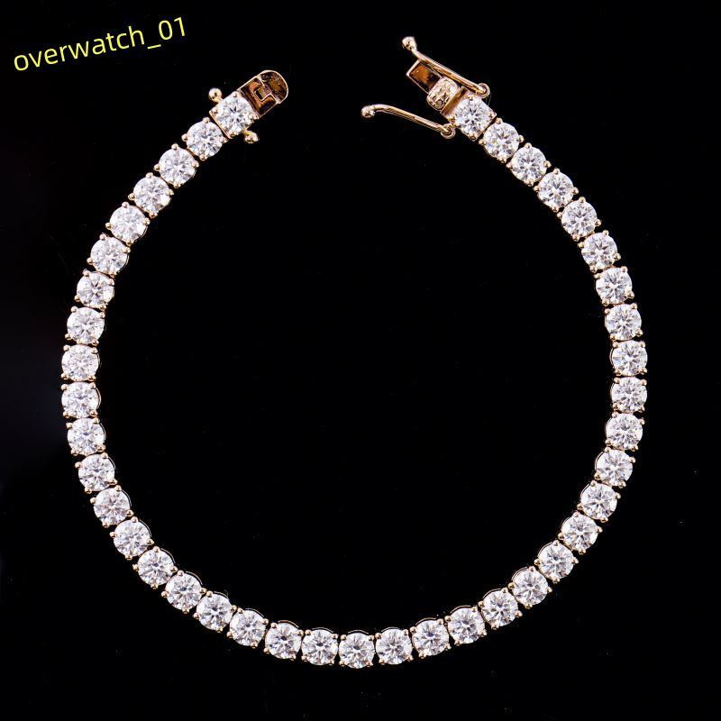 Wholesale Price 925 Silver Moissan Tennis Necklace and Bracket Multiple Options Size Gifts Deluxe Chain Necklace Width 2mm