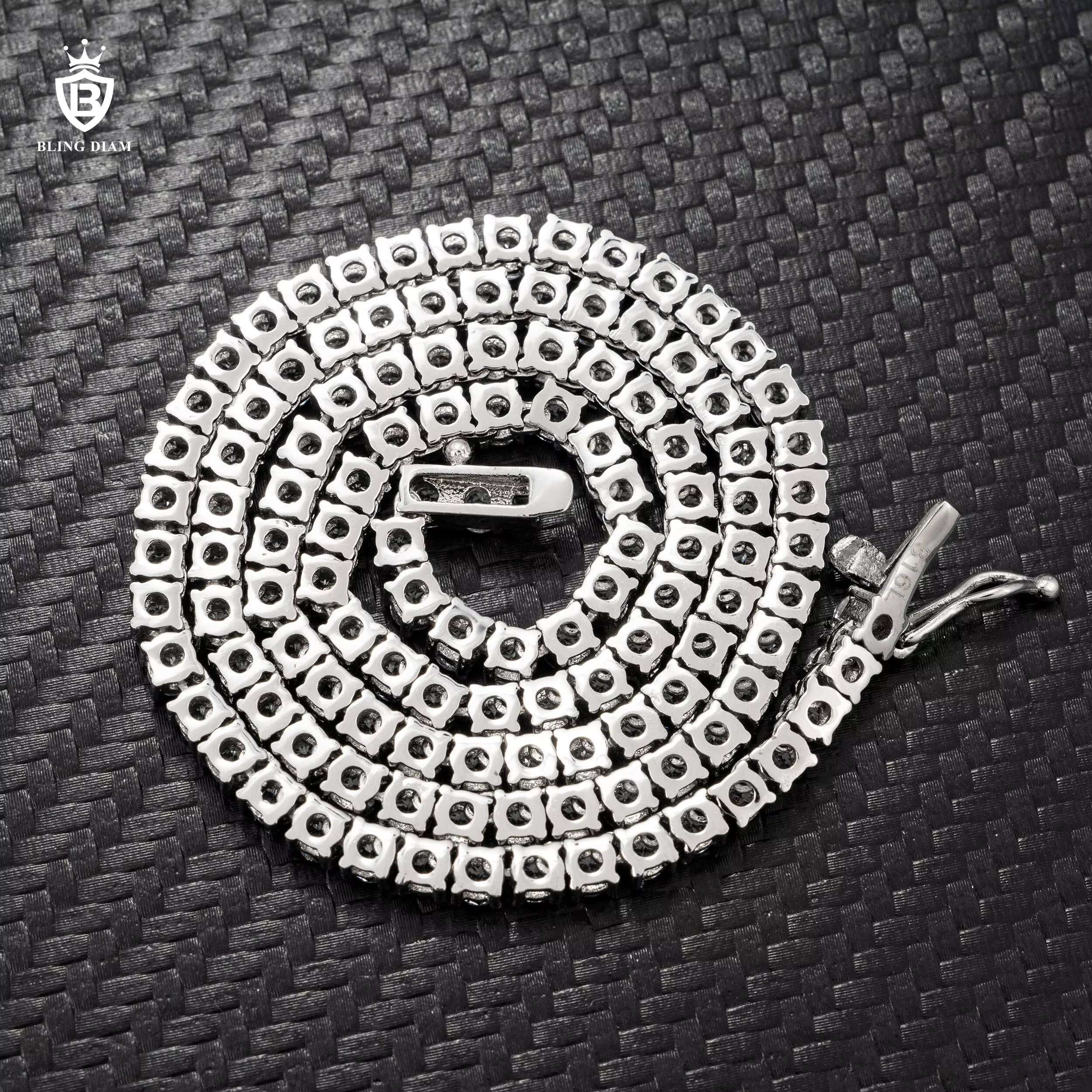 Hip Hop Hot Style Wholesale Price 3mm White Gold Plated Tennis Bracelet Stainless Steel Tennis Chain