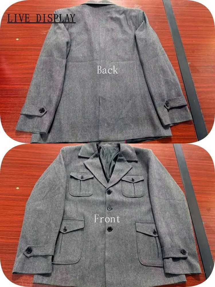 Hunting Suit Jackets For Man Winter Vintage Herringbone Tweed Male Blazer Casual Men Sport Coat Work Wear Plus Size Slim Fit NewT251125