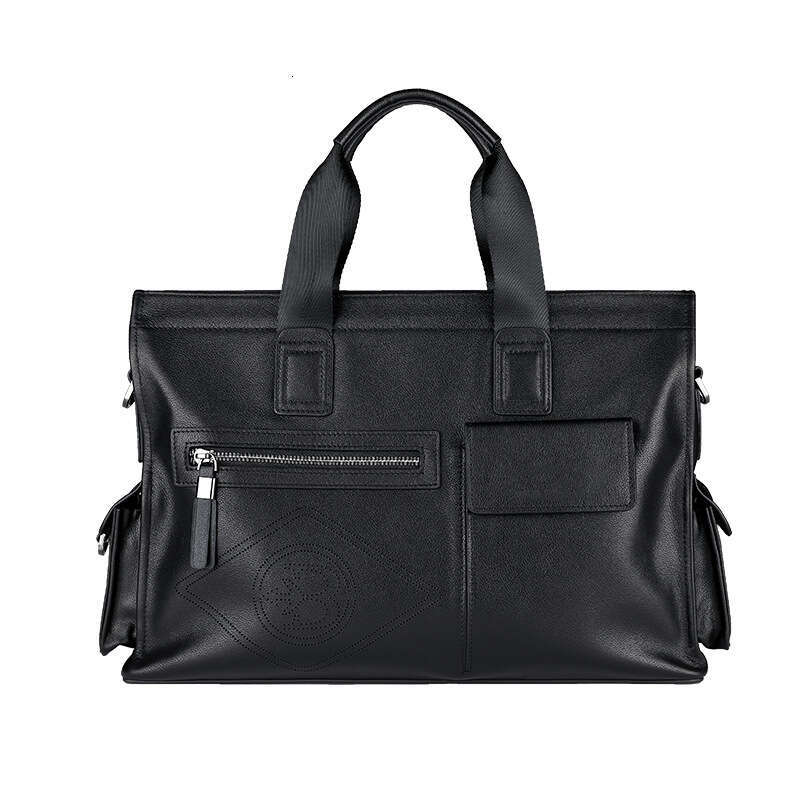 Luxury Bag Designer Genuine Leather Casual Briefcase Fashion Cowhide Laptop Bag Business Large Capacity Crossbody Men S Handbag