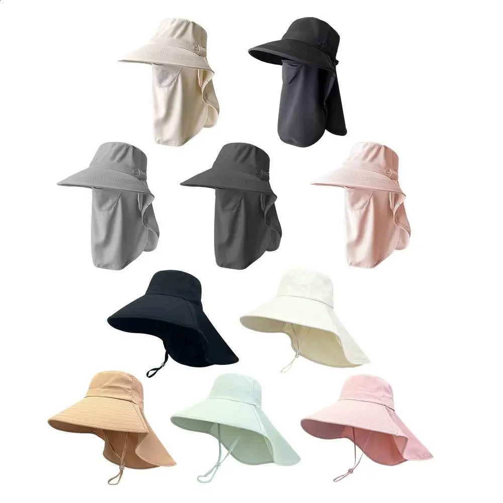 Breathable All-Directional Sunblock Hat with Face Mask and Neck Protection UV Protection Outdoor Sun Hat for Women 250424