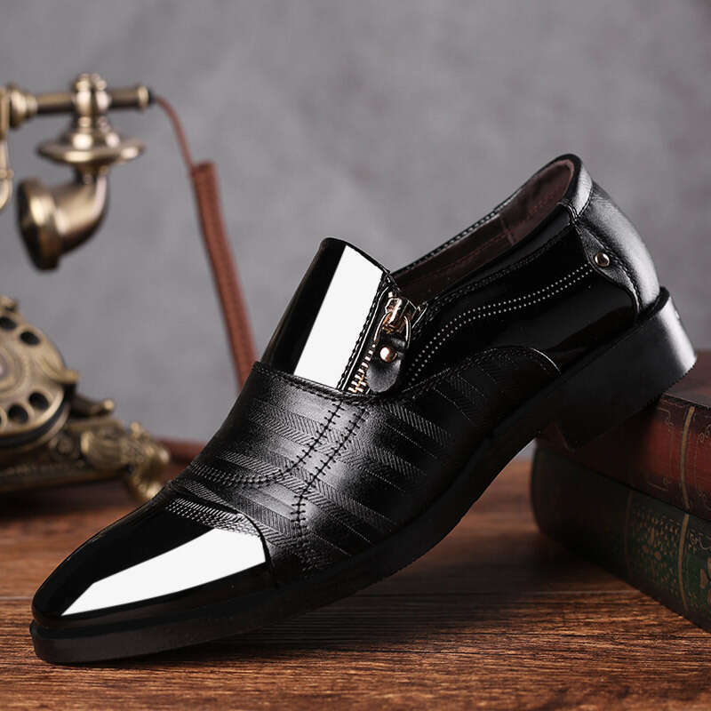 New Large Business Dress Leather Pointed Men's Step on Casual Lazy Shoes