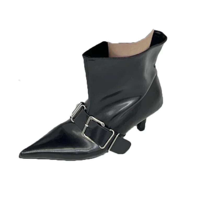 Pointed Toe Women Ankle Designer Fashion Heels Shoes New Sexy Gladiator Boots Pumps Goth Femme Zapatos