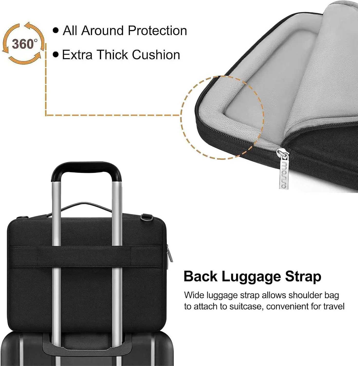 Laptop Bag Notebook Shoulder HandBag for MacBook Air Pro 13 14 15 16 inch M4 M3 M2 M1 Business Travel Briefcase Sleeve CoverT251125