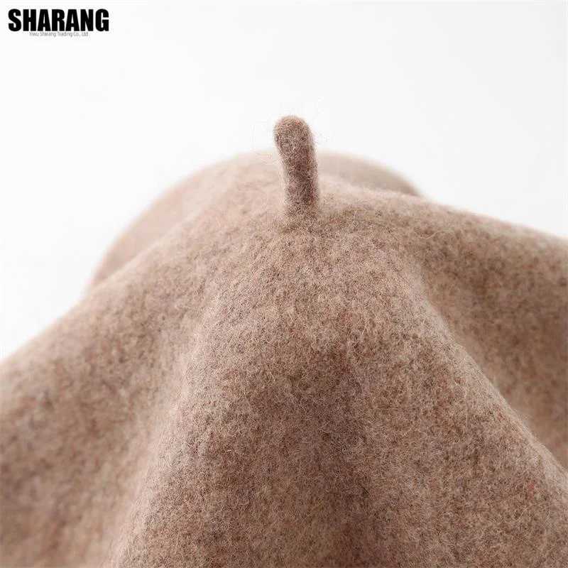 Korean Women Beret Hat Autumn Winter Fashion Casual Warm Wool Beanie Hat for Women Black Red Beige Pink Yellow Wine Red J251125