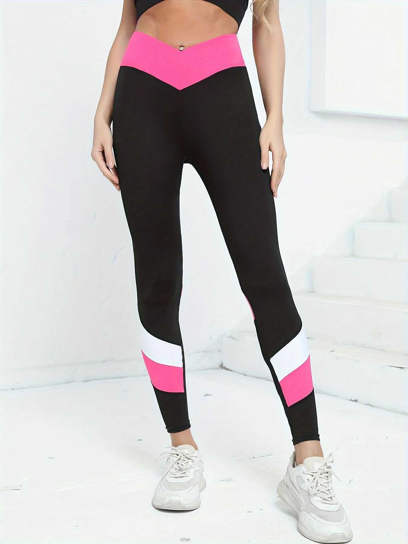Womens V-shaped cross waist yoga legs with high waist and abdominal control yoga pantsC250425