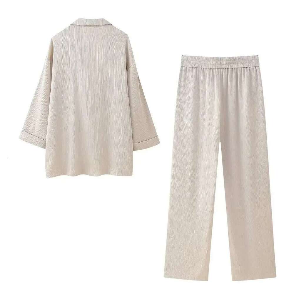 Willshela Women Fashion 2 Piece Set Solid Double Breasted Blazer & Elastic Waist Trousers Feamle Chic Lady Pants Sets