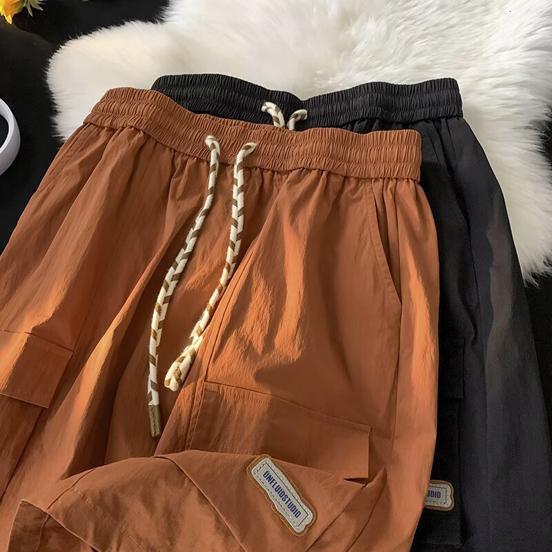 Summer workwear men's trendy Instagram loose casual trend outerwear shorts, versatile Korean version capris