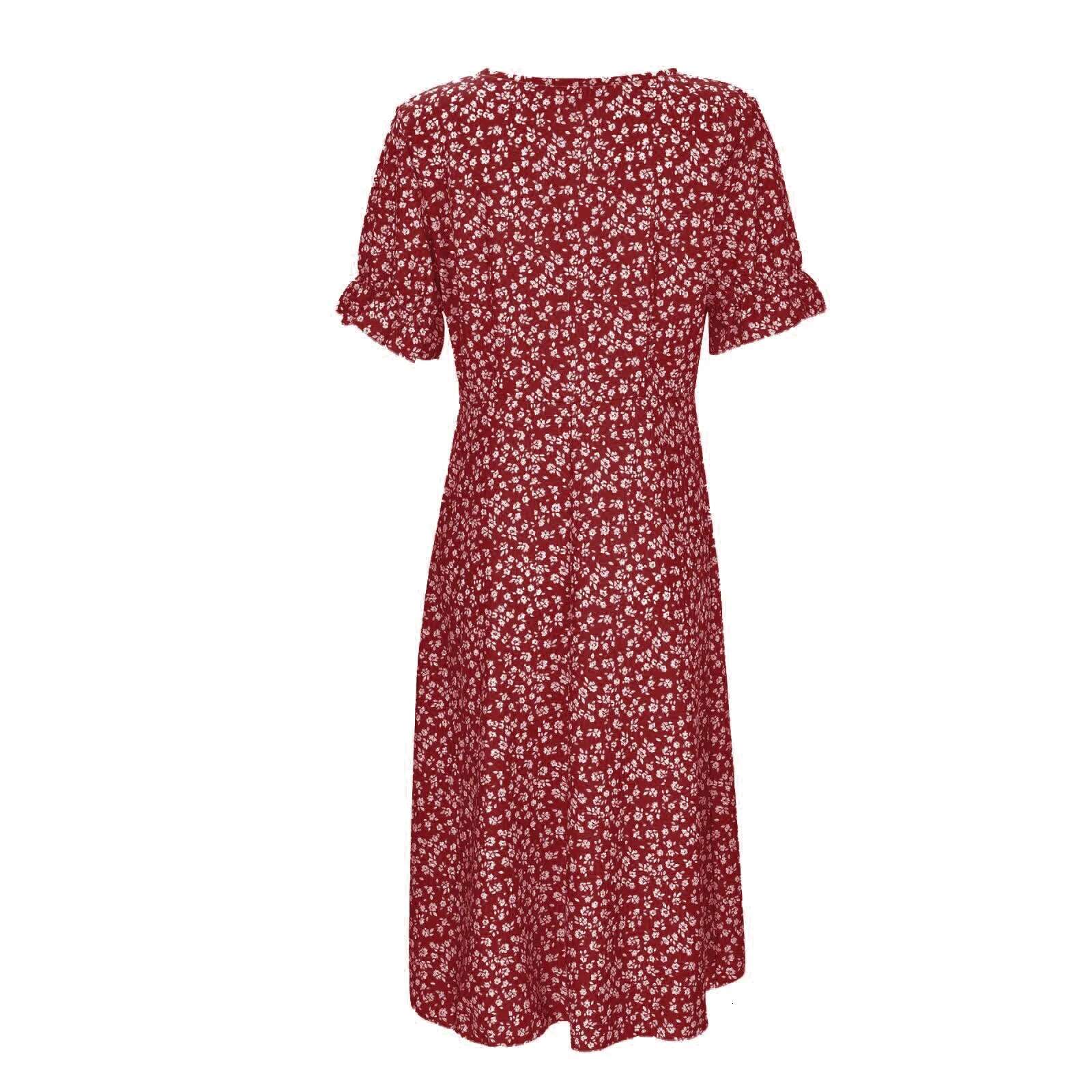 Dongdumaoyi Summer Floral Bodycon Midi Dress For Women V Neck Long Sleeve Ruched Slim Fit Dresses Female Clothing Sexy Vestido Robe